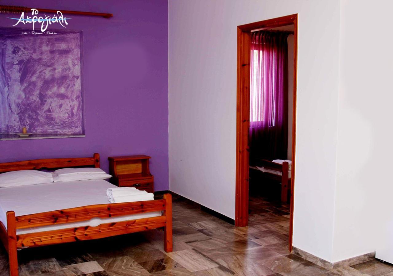 Akrogiali Hotel Restaurant Xiropigado Bagian luar foto